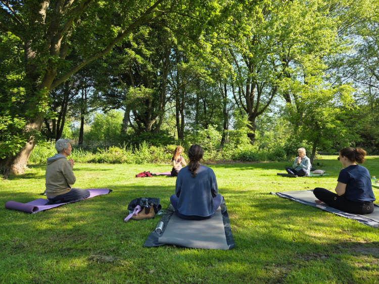 Buitenles yoga in Leiden
